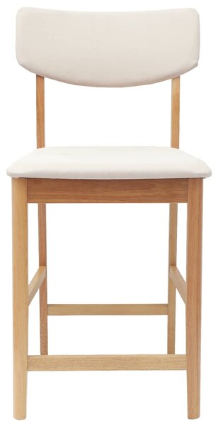 VidaXL Étkező Székek 2 pcs Természetes 48 x 49 x 95 cm Tömör Gumi Fa