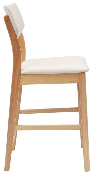 VidaXL Étkező Székek 2 pcs Természetes 48 x 49 x 95 cm Tömör Gumi Fa