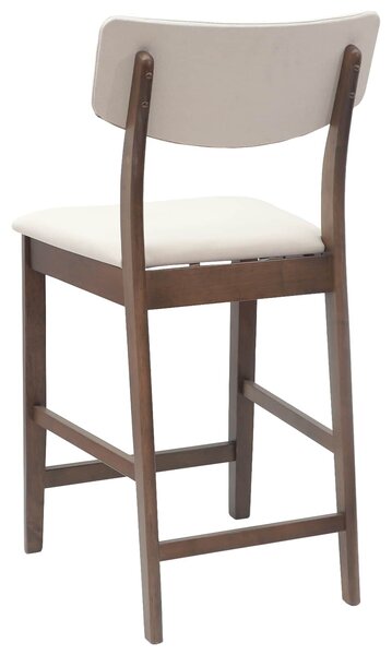 VidaXL Étkező Székek 2 pcs Világos Barna 48 x 49 x 95 cm Tömör Gumi Fa