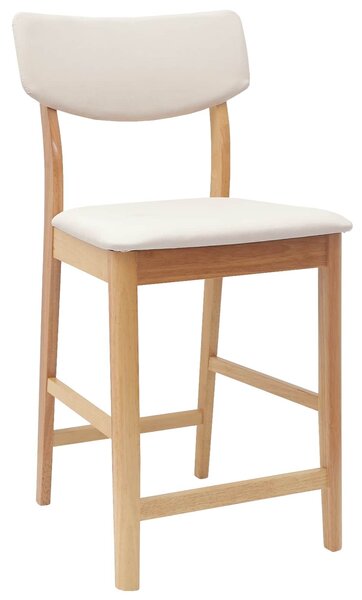 VidaXL Étkező Székek 2 pcs Természetes 48 x 49 x 95 cm Tömör Gumi Fa