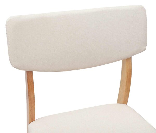 VidaXL Étkező Székek 2 pcs Természetes 48 x 49 x 95 cm Tömör Gumi Fa