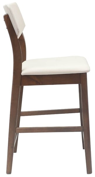 VidaXL Étkező Székek 2 pcs Világos Barna 48 x 49 x 95 cm Tömör Gumi Fa