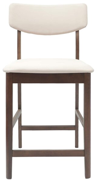 VidaXL Étkező Székek 2 pcs Világos Barna 48 x 49 x 95 cm Tömör Gumi Fa