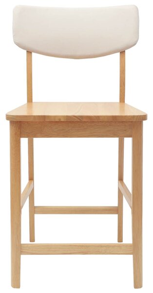 VidaXL Étkező Székek 2 pcs Természetes 48 x 49 x 95 cm Tömör Gumi Fa