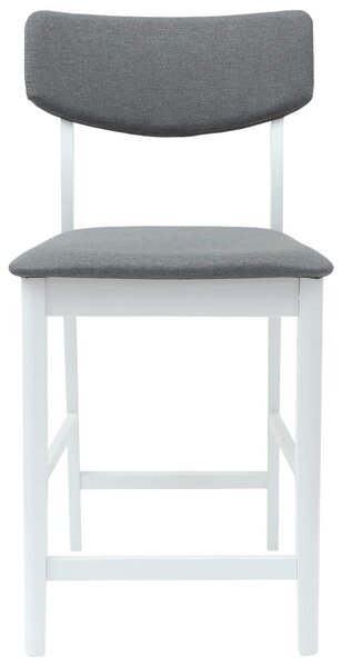 VidaXL Étkező Székek 2 pcs Fehér 48 x 49 x 95 cm Tömör Gumi Fa