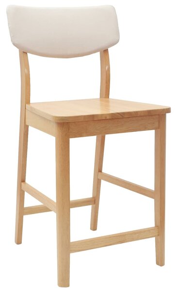 VidaXL Étkező Székek 2 pcs Természetes 48 x 49 x 95 cm Tömör Gumi Fa