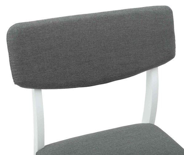 VidaXL Étkező Székek 2 pcs Fehér 48 x 49 x 95 cm Tömör Gumi Fa