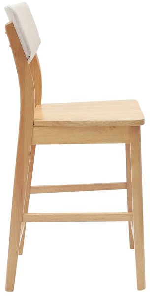 VidaXL Étkező Székek 2 pcs Természetes 48 x 49 x 95 cm Tömör Gumi Fa