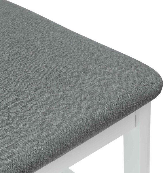 VidaXL Étkező Székek 2 pcs Fehér 48 x 49 x 95 cm Tömör Gumi Fa