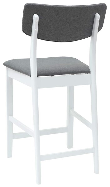 VidaXL Étkező Székek 2 pcs Fehér 48 x 49 x 95 cm Tömör Gumi Fa