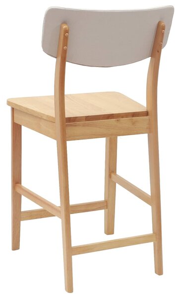VidaXL Étkező Székek 2 pcs Természetes 48 x 49 x 95 cm Tömör Gumi Fa