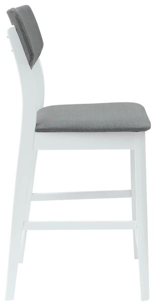 VidaXL Étkező Székek 2 pcs Fehér 48 x 49 x 95 cm Tömör Gumi Fa
