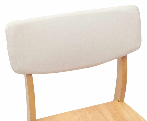 VidaXL Étkező Székek 2 pcs Természetes 48 x 49 x 95 cm Tömör Gumi Fa
