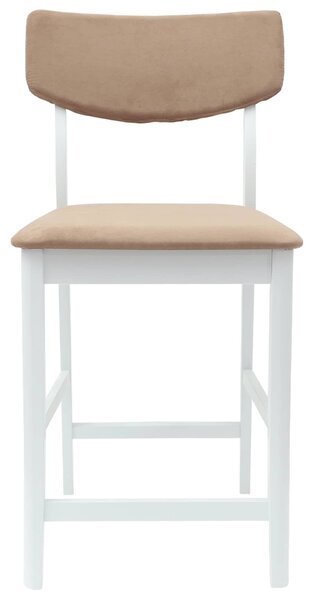 VidaXL Étkező Székek 2 pcs Fehér 48 x 49 x 95 cm Tömör Gumi Fa