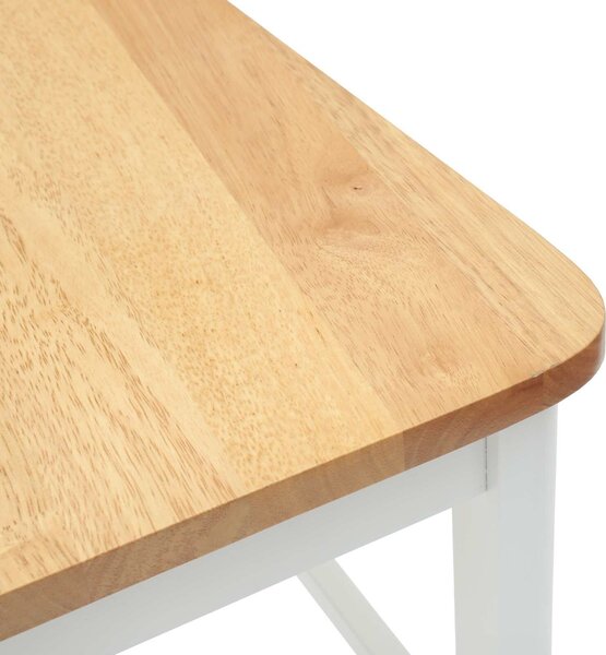 VidaXL Étkező Székek 2 pcs Fehér 48 x 49 x 95 cm Tömör Gumi Fa