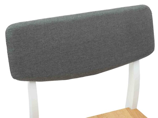 VidaXL Étkező Székek 2 pcs Fehér 48 x 49 x 95 cm Tömör Gumi Fa