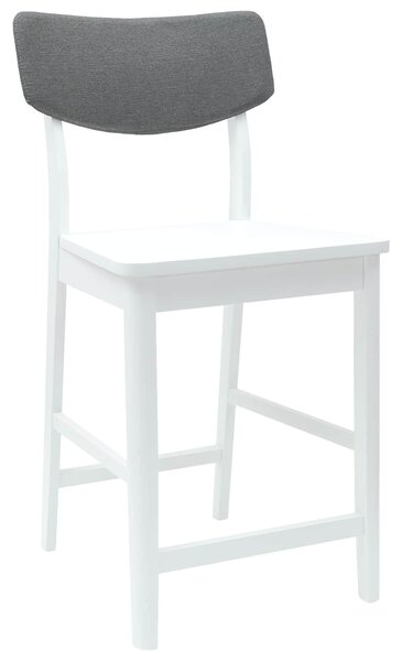 VidaXL Étkező Székek 2 pcs Fehér 48 x 49 x 95 cm Tömör Gumi Fa