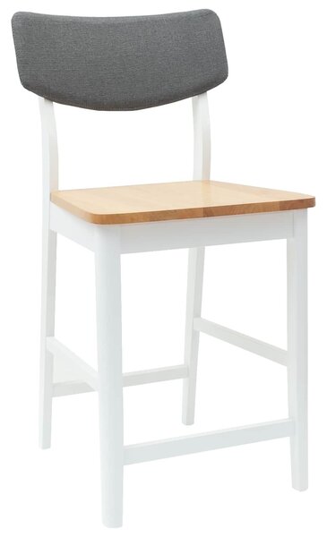 VidaXL Étkező Székek 2 pcs Fehér 48 x 49 x 95 cm Tömör Gumi Fa