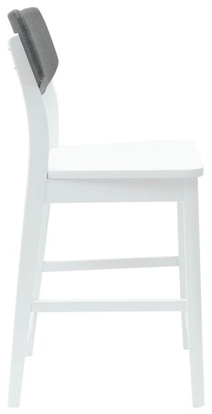 VidaXL Étkező Székek 2 pcs Fehér 48 x 49 x 95 cm Tömör Gumi Fa