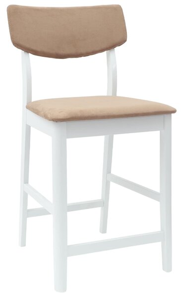 VidaXL Étkező Székek 2 pcs Fehér 48 x 49 x 95 cm Tömör Gumi Fa