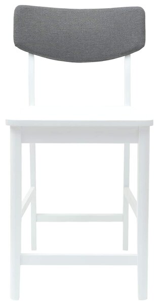 VidaXL Étkező Székek 2 pcs Fehér 48 x 49 x 95 cm Tömör Gumi Fa