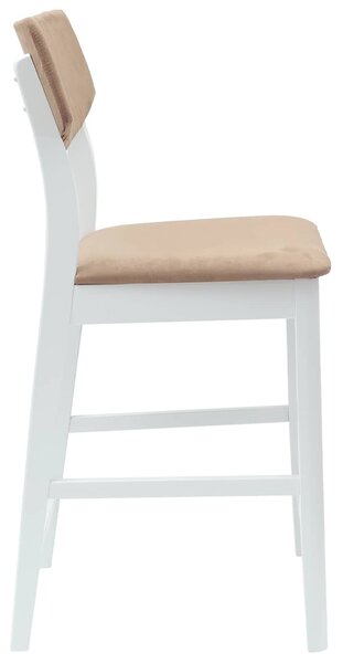 VidaXL Étkező Székek 2 pcs Fehér 48 x 49 x 95 cm Tömör Gumi Fa