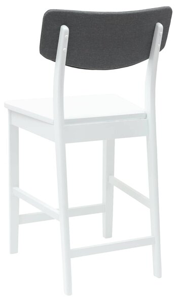 VidaXL Étkező Székek 2 pcs Fehér 48 x 49 x 95 cm Tömör Gumi Fa