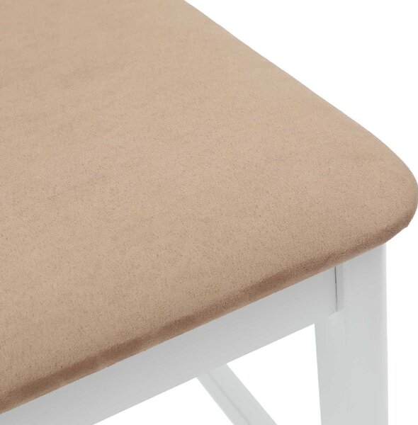 VidaXL Étkező Székek 2 pcs Fehér 48 x 49 x 95 cm Tömör Gumi Fa