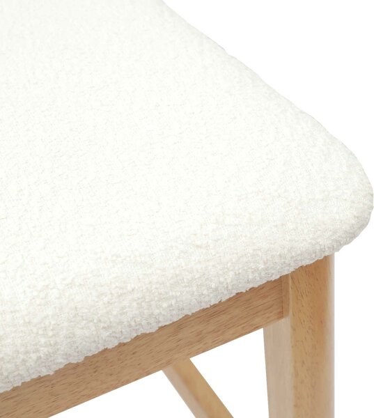 VidaXL Étkező Székek 2 pcs Természetes 48 x 49 x 95 cm Tömör Gumi Fa