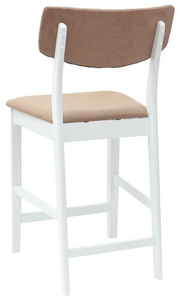 VidaXL Étkező Székek 2 pcs Fehér 48 x 49 x 95 cm Tömör Gumi Fa