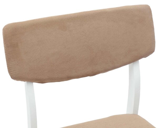 VidaXL Étkező Székek 2 pcs Fehér 48 x 49 x 95 cm Tömör Gumi Fa