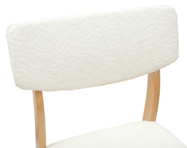 VidaXL Étkező Székek 2 pcs Természetes 48 x 49 x 95 cm Tömör Gumi Fa