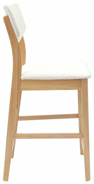 VidaXL Étkező Székek 2 pcs Természetes 48 x 49 x 95 cm Tömör Gumi Fa