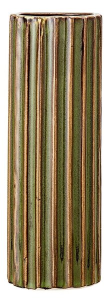 Stripes zöld agyagkerámia váza, magasság 15 cm - Bloomingville