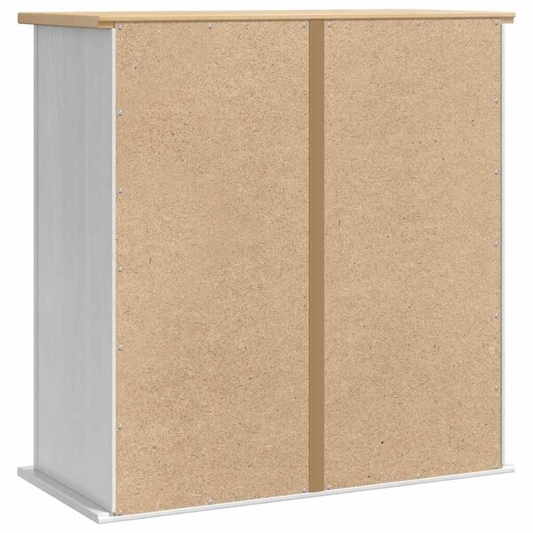 VidaXL Függő szekrény Corona Fehér 70 x 33 x 71,5 cm Tömör Fenyőfa