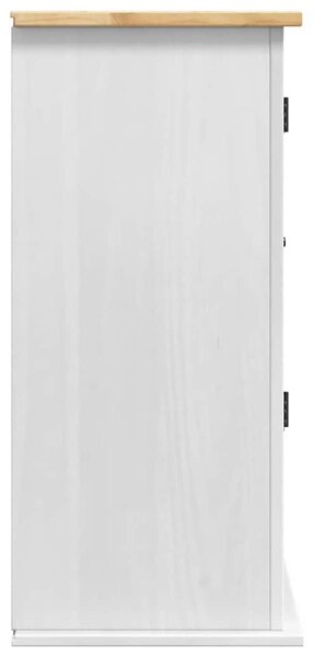 VidaXL Függő szekrény Corona Fehér 70 x 33 x 71,5 cm Tömör Fenyőfa