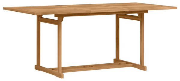 VidaXL Kert étkező szett 7 pcs Barna Tömör Teakfa
