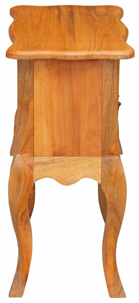 VidaXL Oldal asztal Természetes 60,5 x 30 x 61 cm Tömör Mahagóni Fa