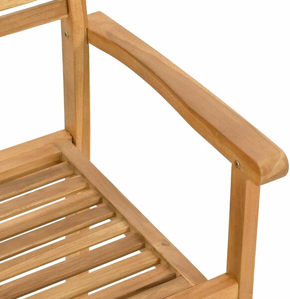 VidaXL Kert étkező szett 7 pcs Barna Tömör Teakfa