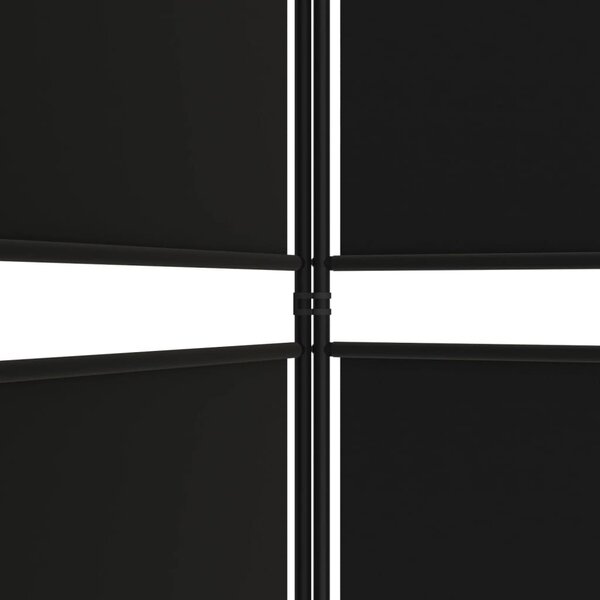 3 paneles fekete szövet térelválasztó 150x180 cm