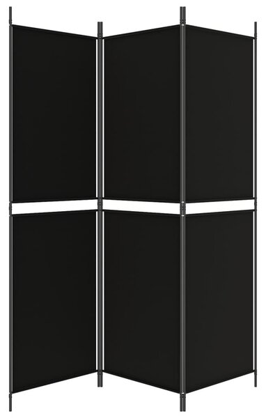 3 paneles fekete szövet térelválasztó 150x180 cm