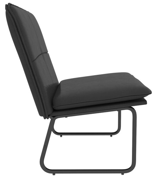 Fekete műbőr pad 100 x 75 x 76 cm