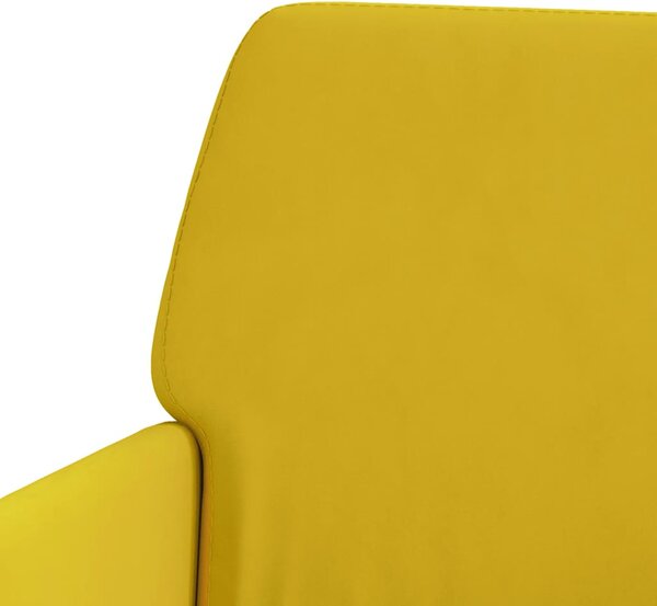 Sárga bársonyfotel 62x79x79 cm