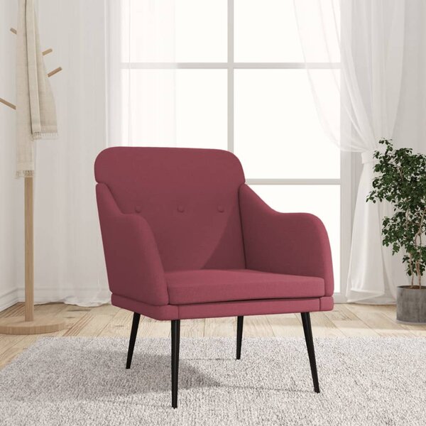 Bordó szövetfotel 63 x 76 x 80 cm