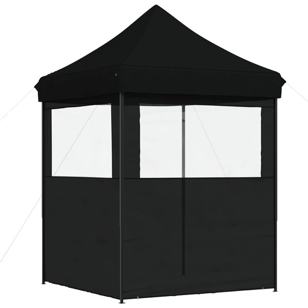 VidaXL Partysátor 200 x 200 x 306 cm, Oxford Szövet, Fekete