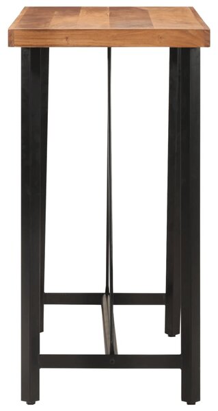 Tömör akácfa és vas bárasztal 110 x 55 x 107 cm