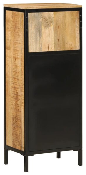 Tömör mangófa és vas fürdőszobai szekrény 40 x 27 x 90 cm