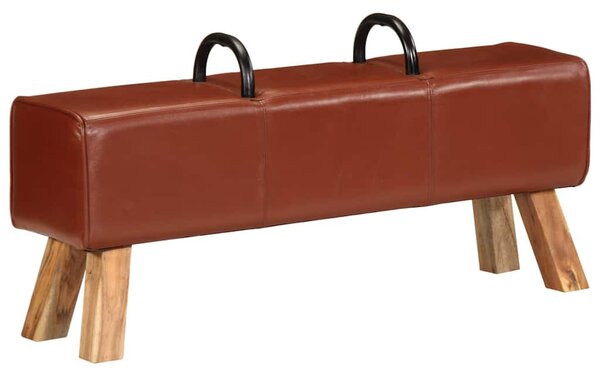 Barna valódi bőr tornapad 110 cm