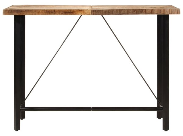 Tömör mangófa és vas bárasztal 150 x 70 x 107 cm