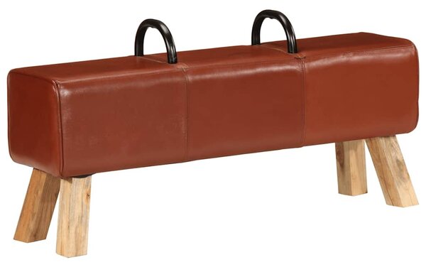 Barna valódi bőr tornapad 110 cm